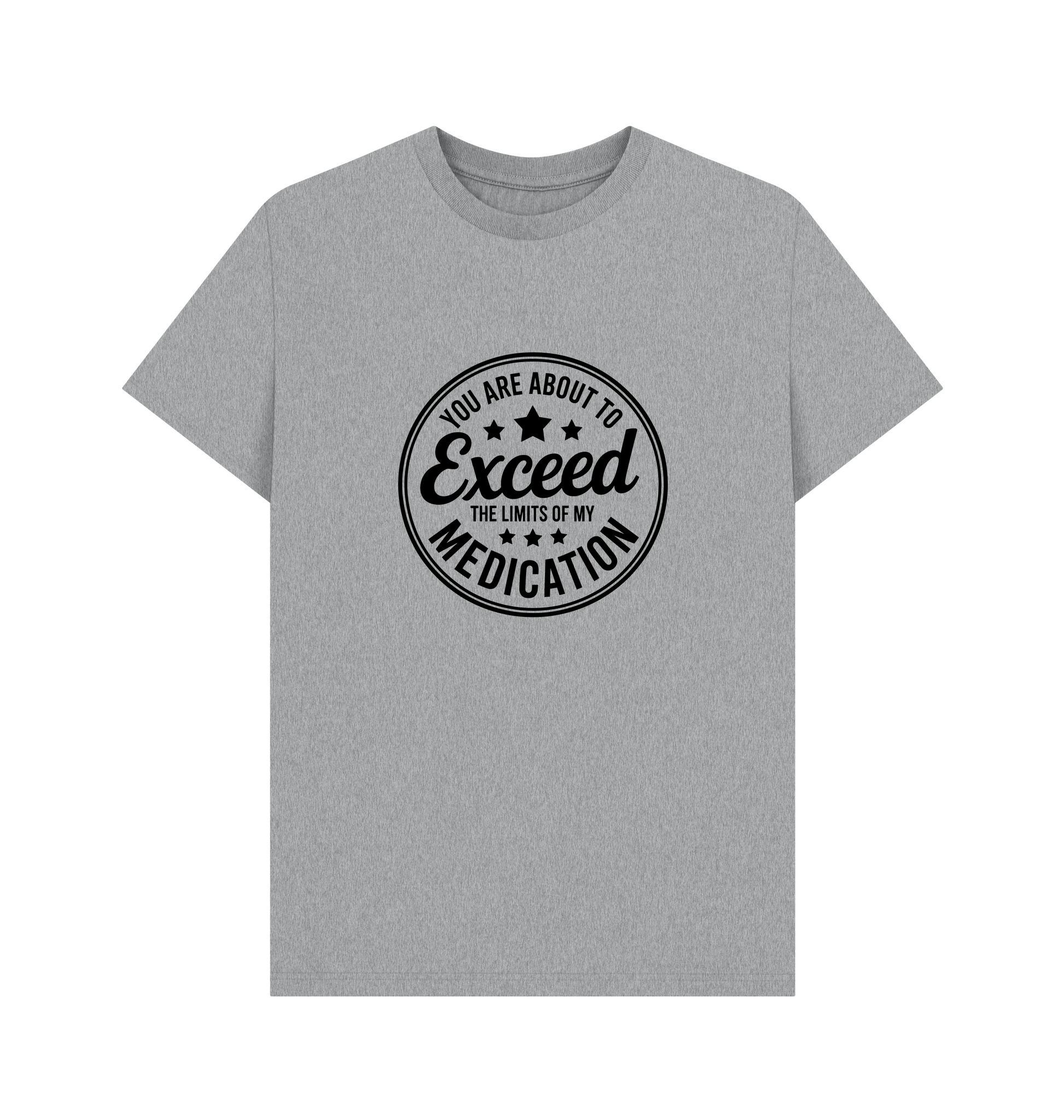 Athletic Grey Printed T-shirt Front