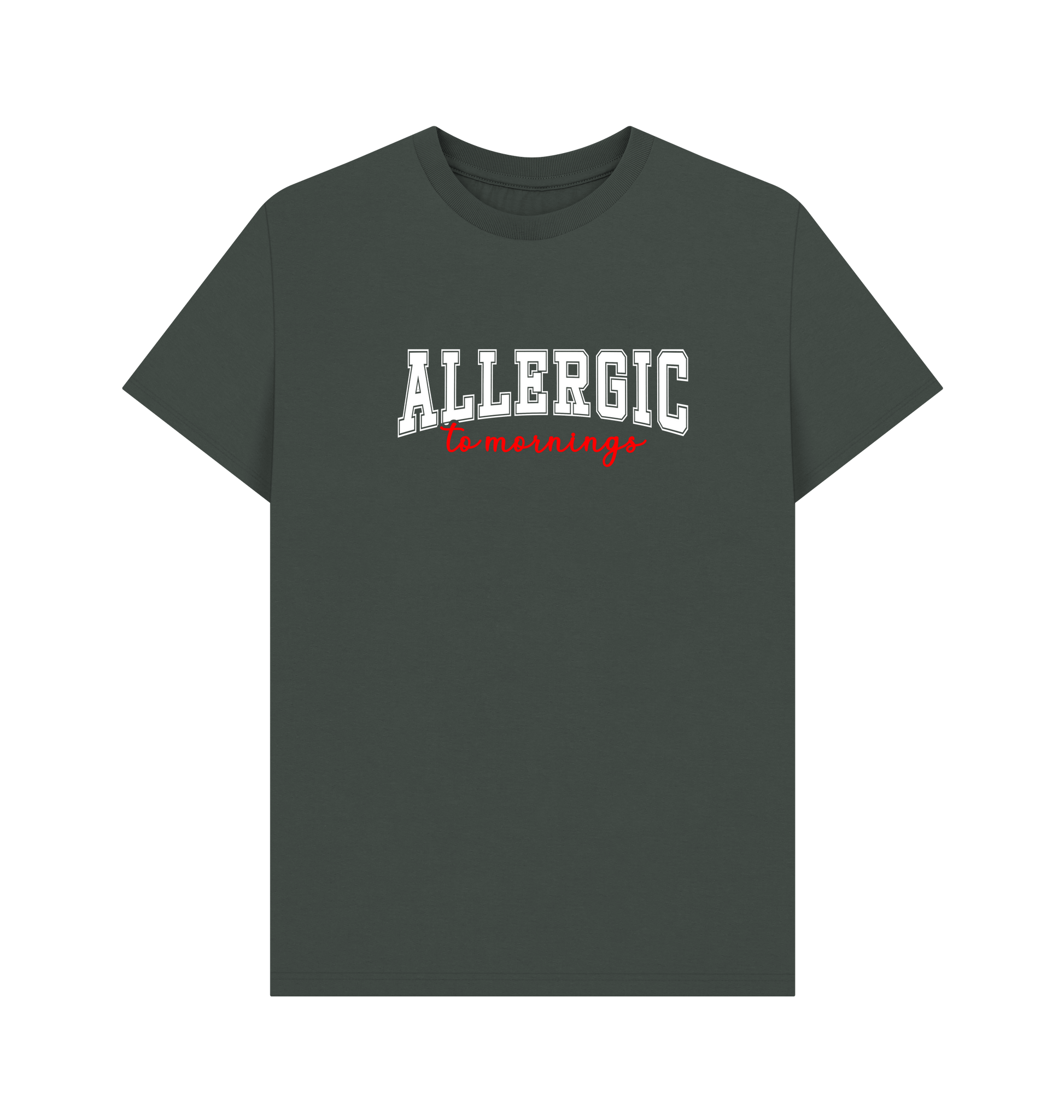 Dark Grey Printed T-shirt Front