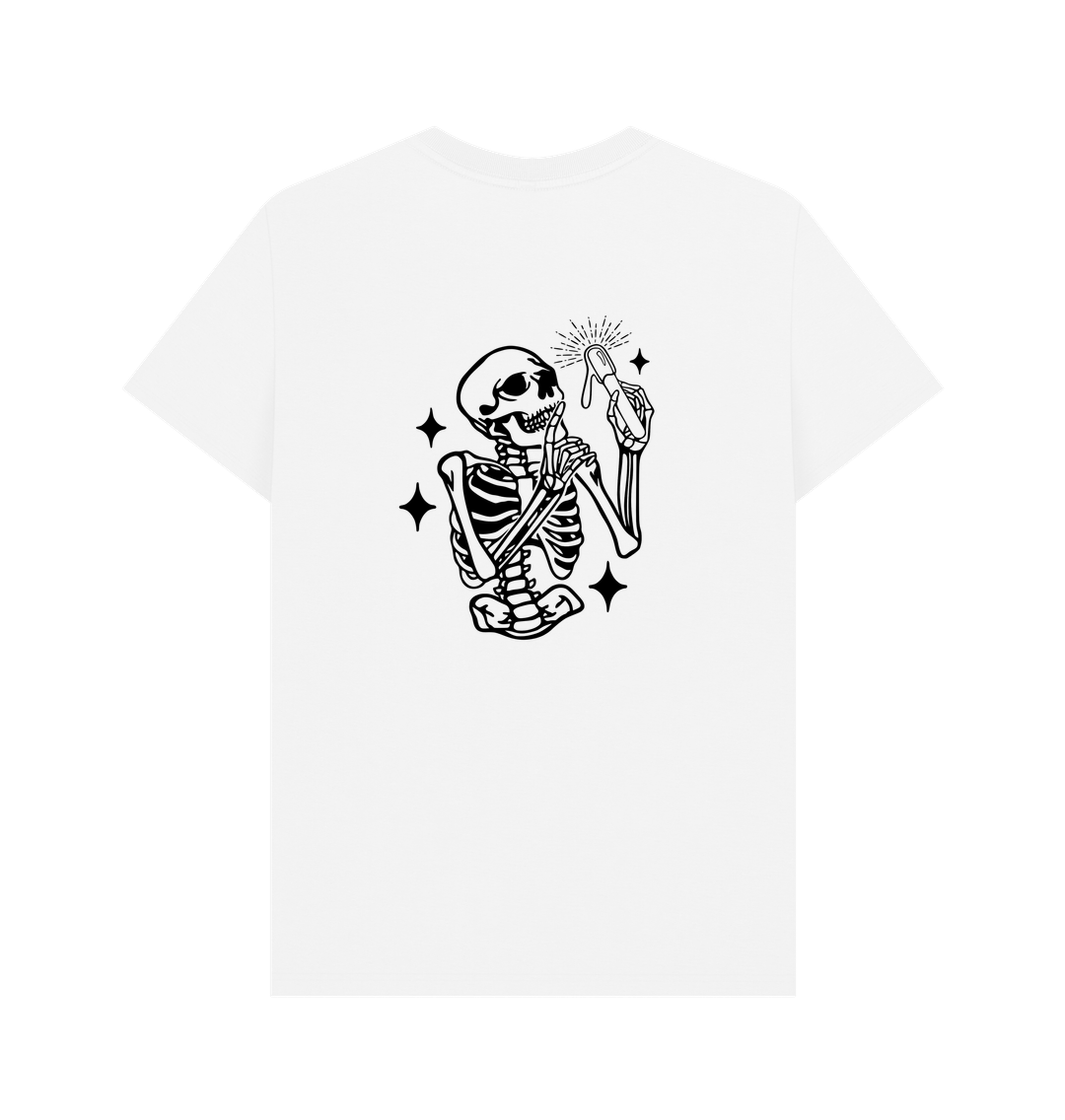 White Printed T-shirt Back