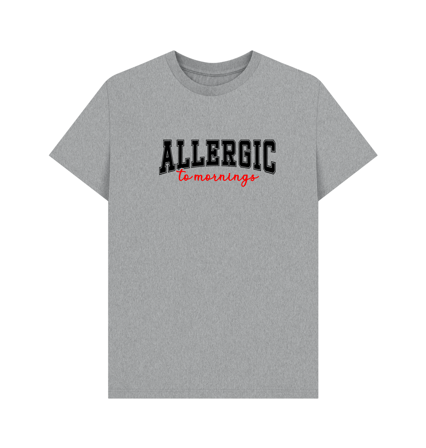 Athletic Grey Printed T-shirt Front