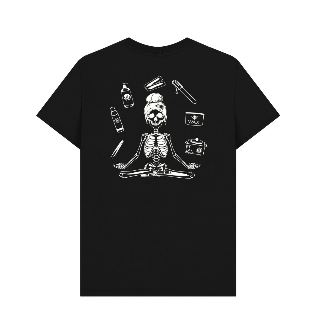 Black BACK DESIGN - WAX SKELETON white