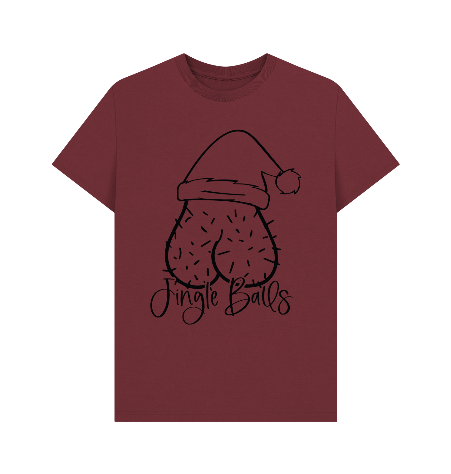 Red Wine Printed T-shirt Front