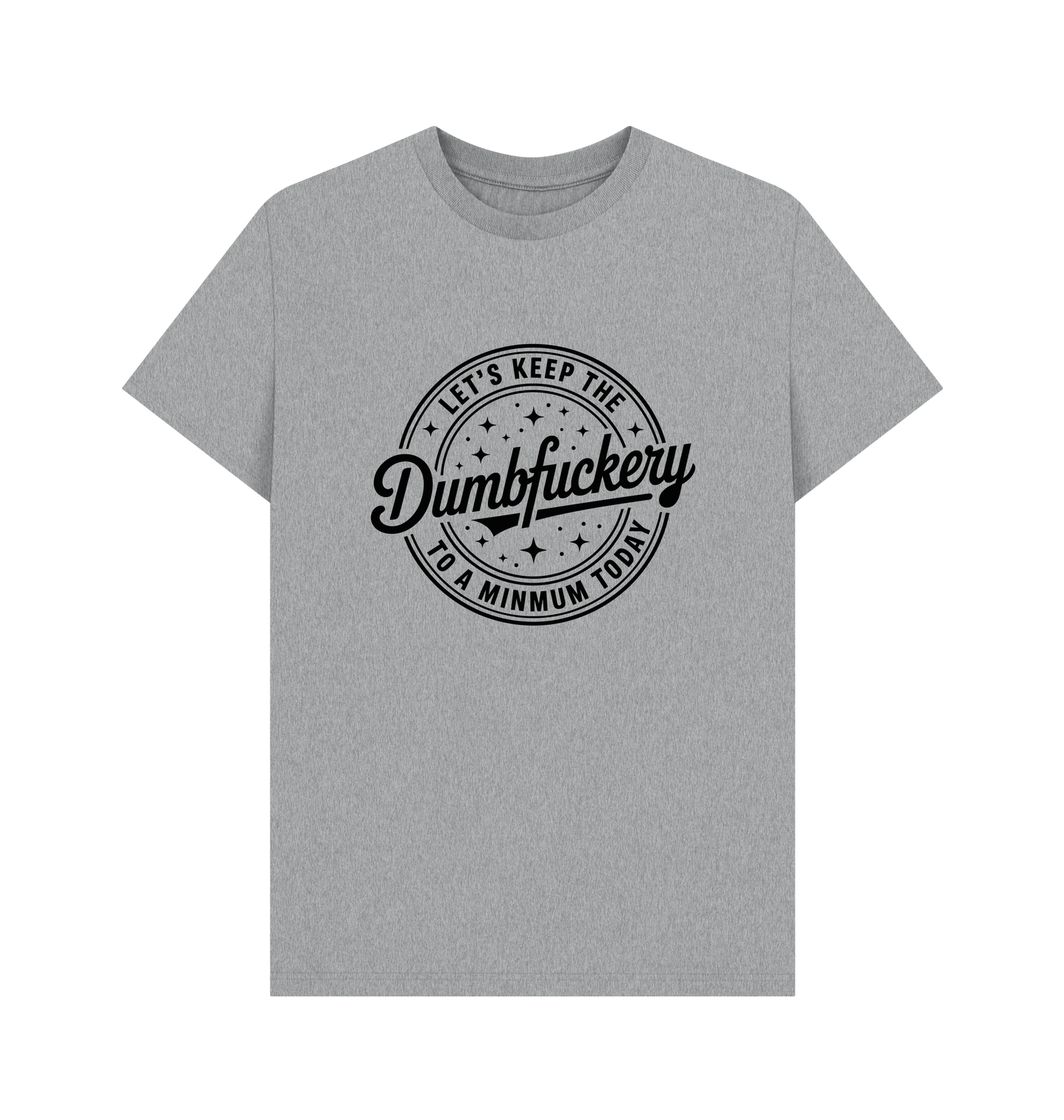 Athletic Grey Printed T-shirt Front