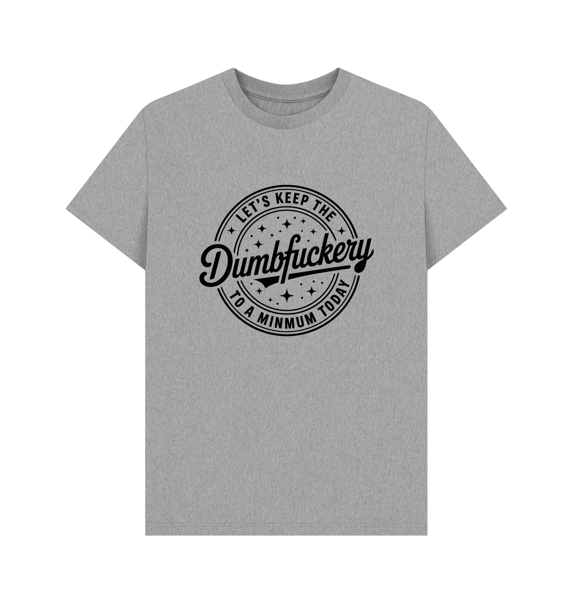 Athletic Grey Printed T-shirt Front