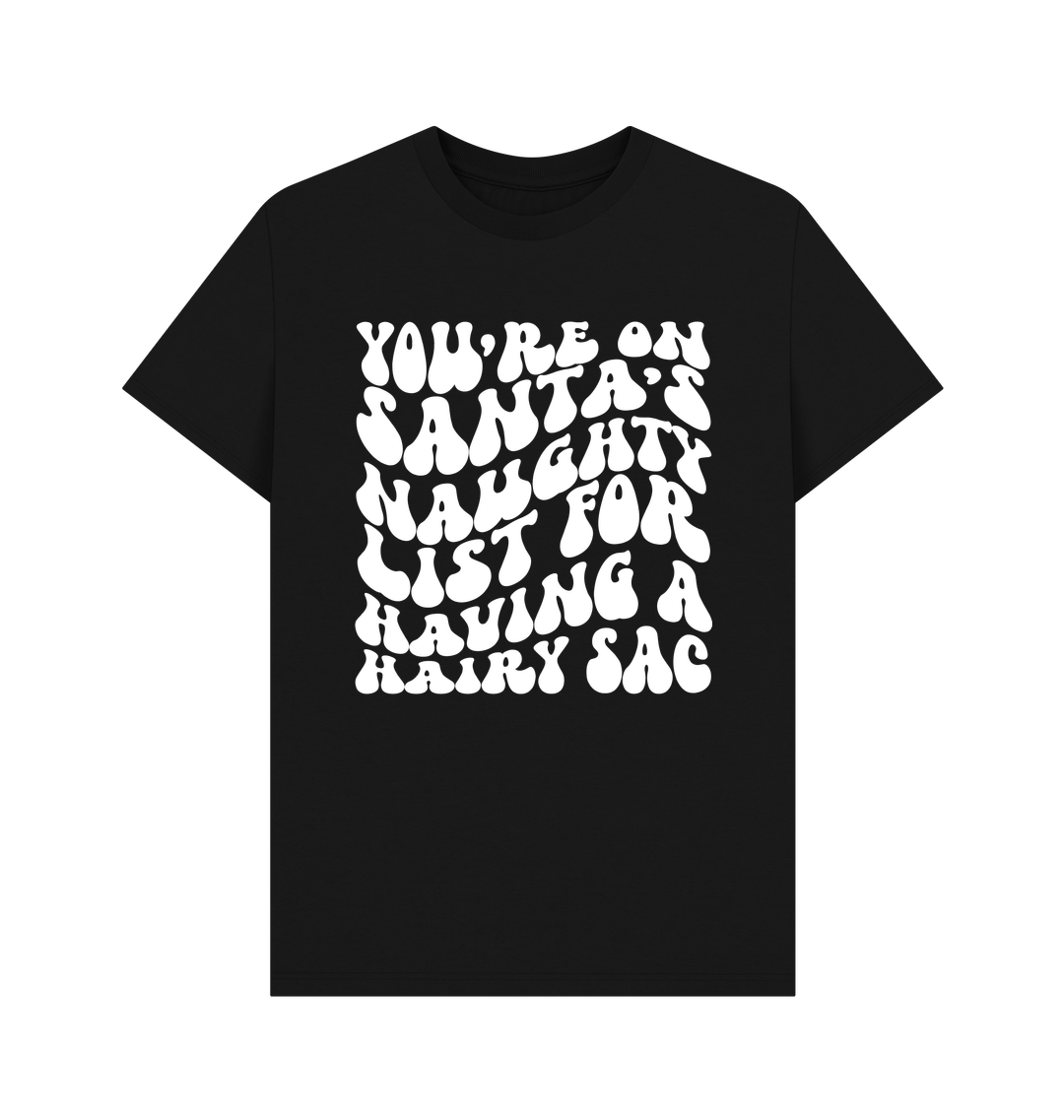 Black Printed T-shirt Front