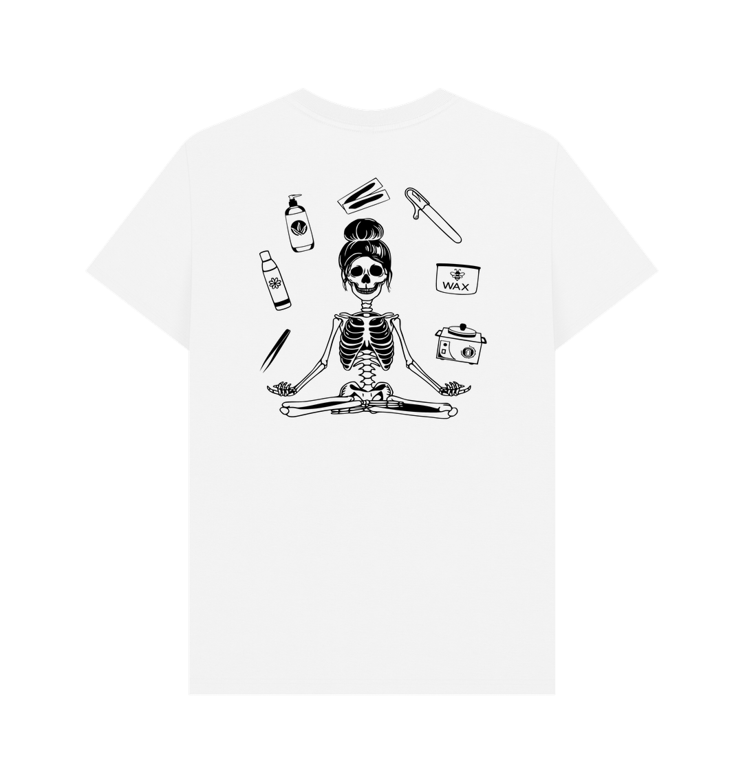 White BACK DESIGN - WAX SKELETON black