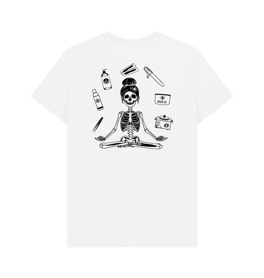 White BACK DESIGN - WAX SKELETON black