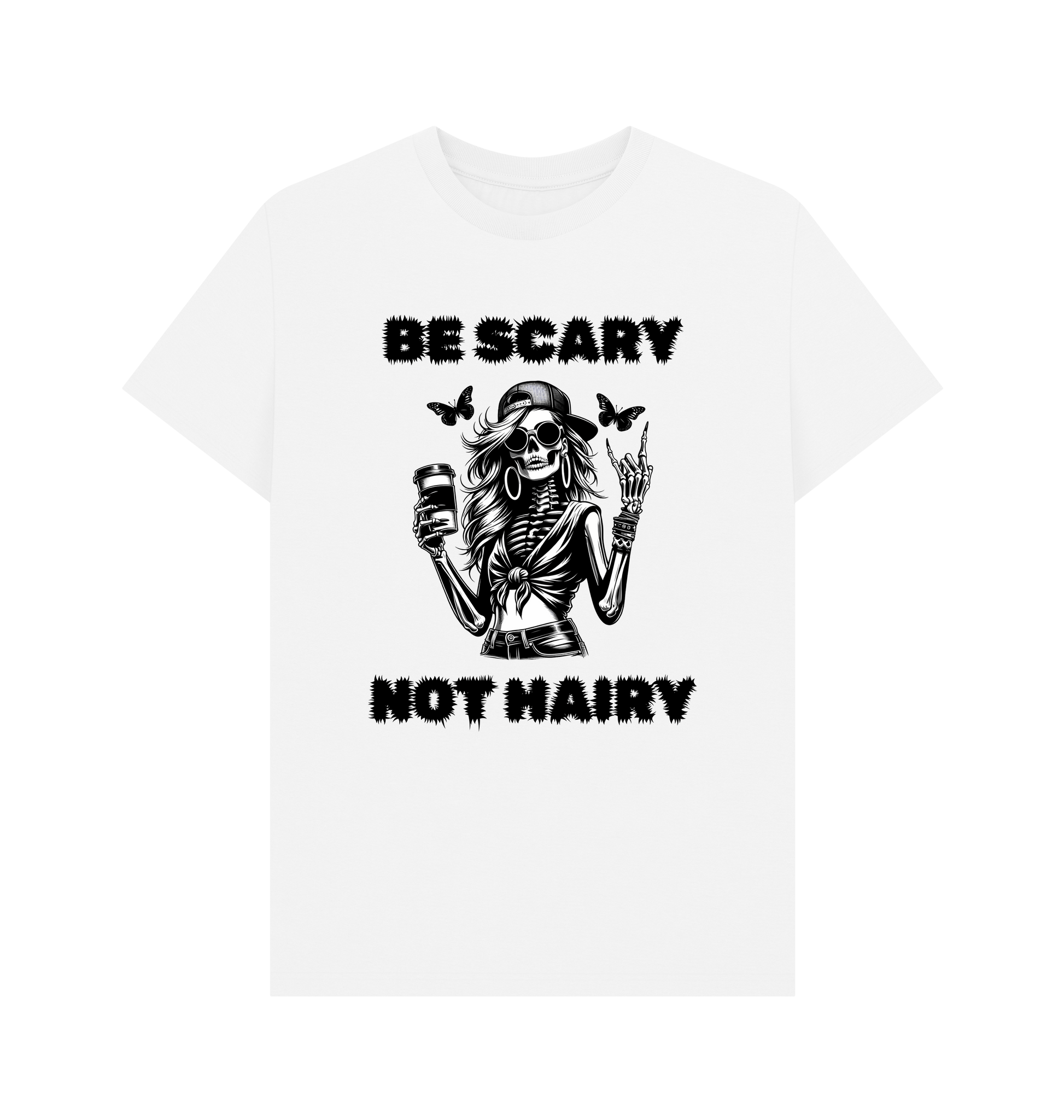 White Printed T-shirt Front