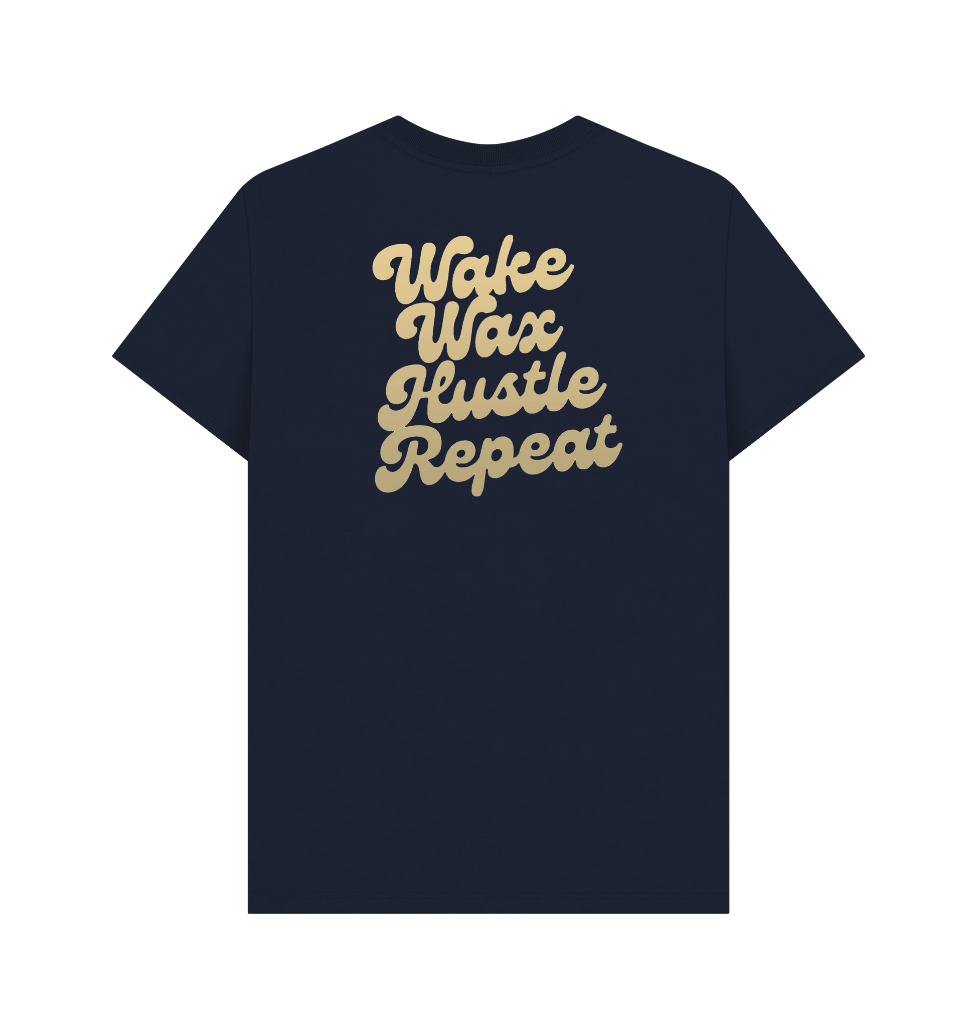 Navy Blue Printed T-shirt Back