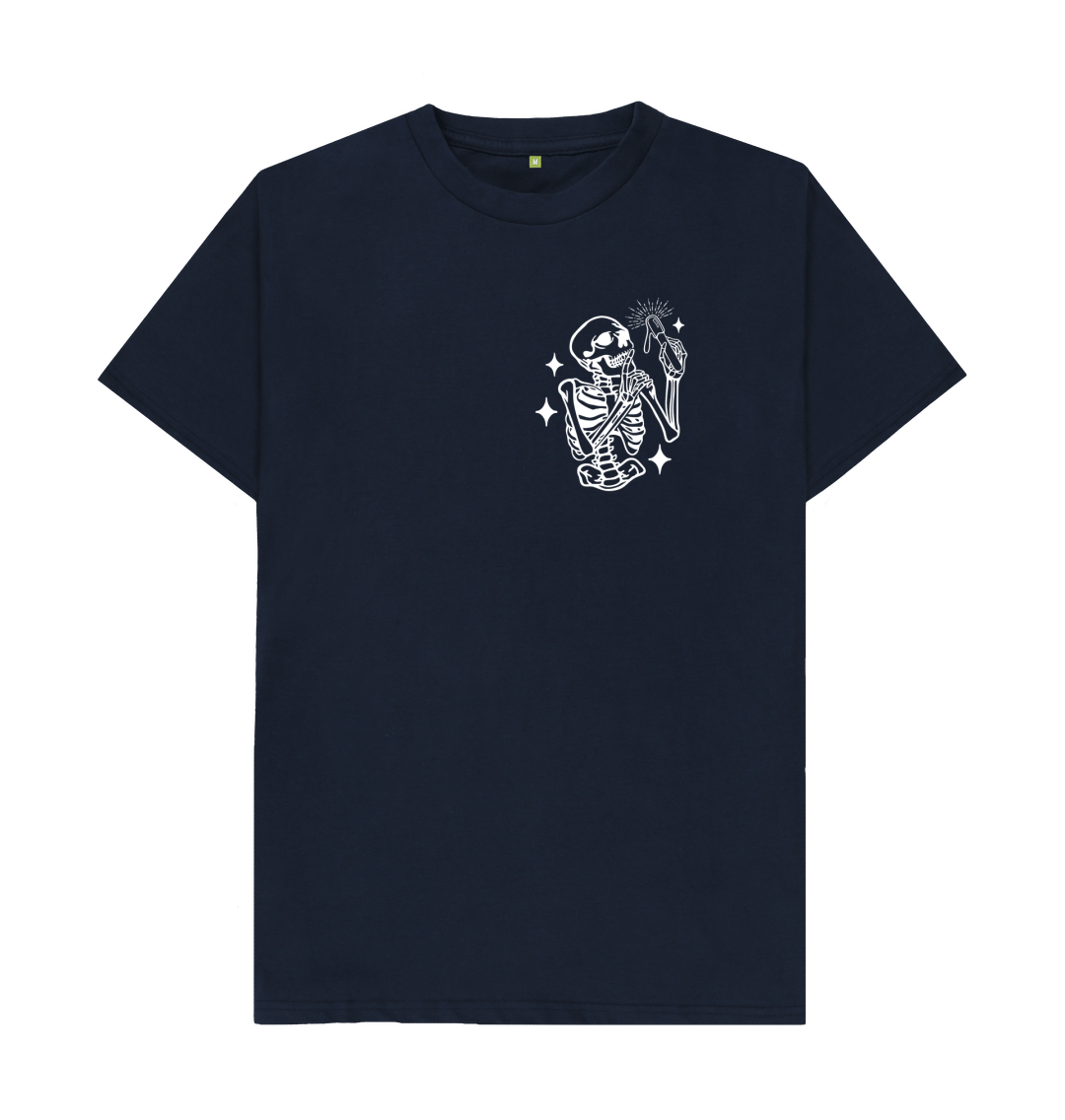 Navy Blue Printed T-shirt Front