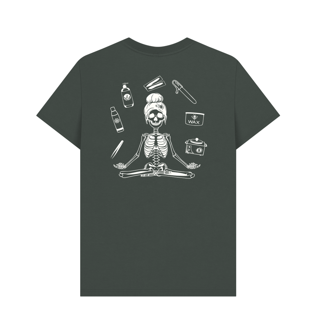 Dark Grey BACK DESIGN - WAX SKELETON white