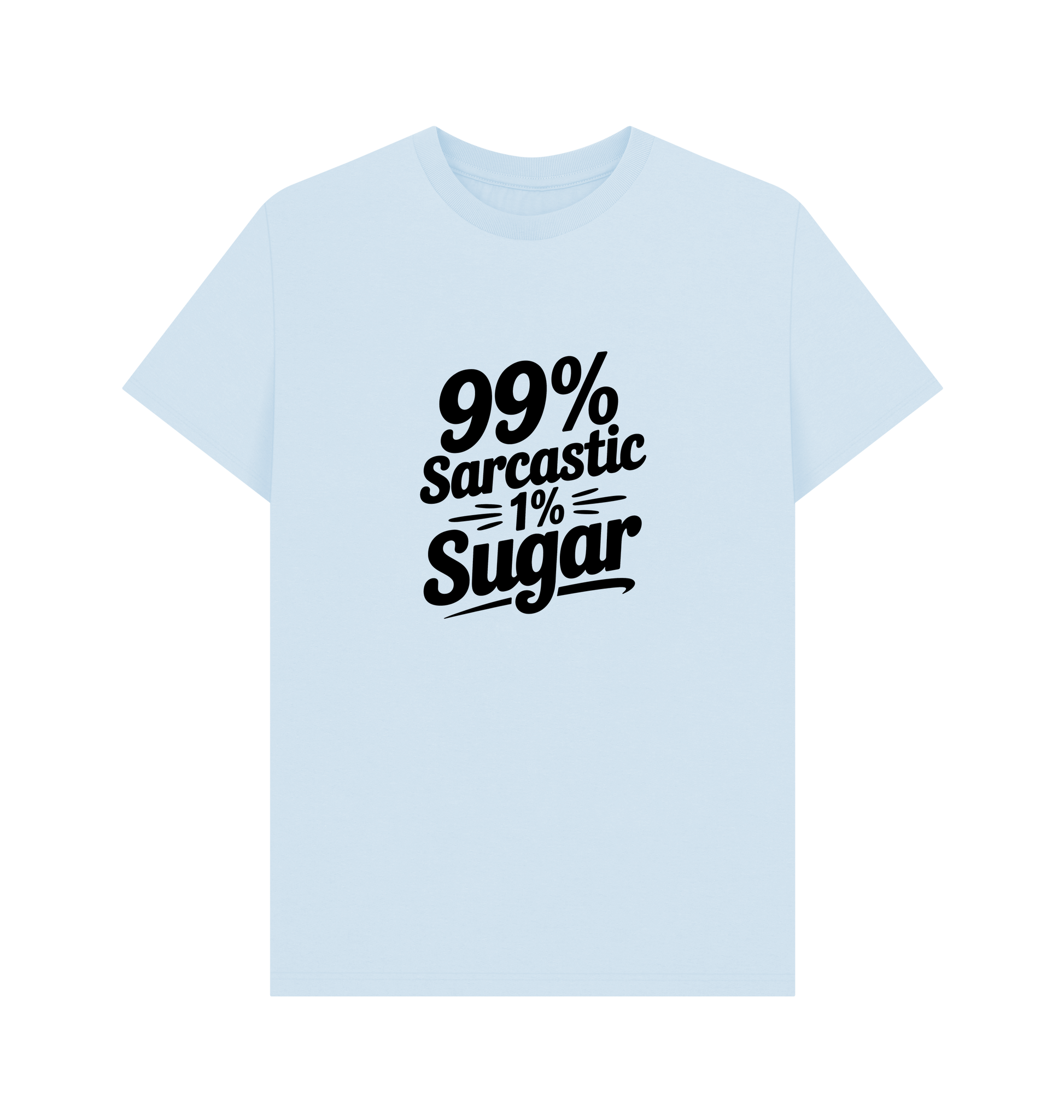 Sky Blue Printed T-shirt Front