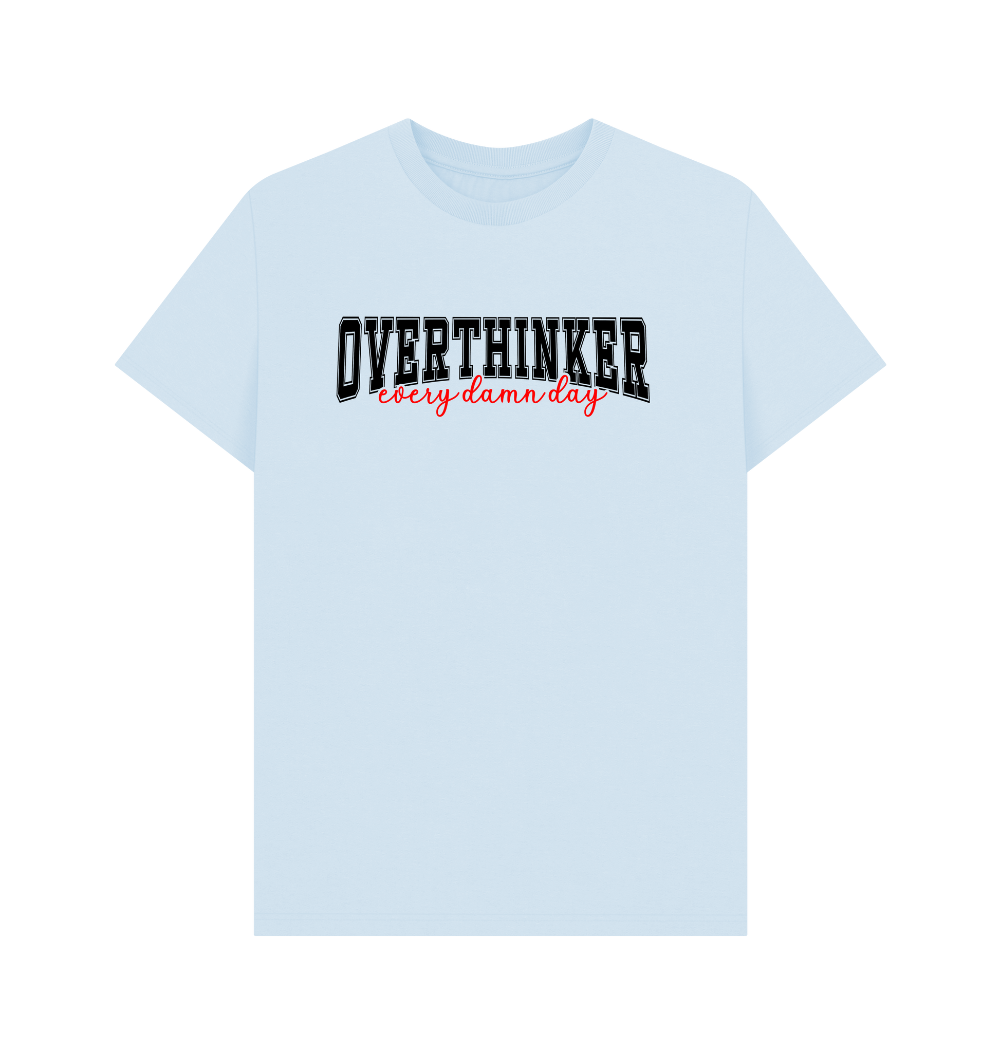 Sky Blue Printed T-shirt Front