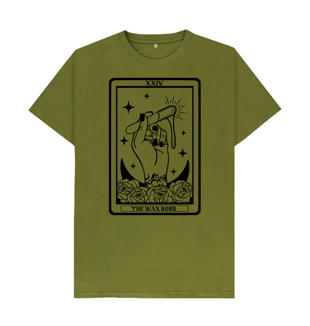 Moss Green Printed T-shirt Front