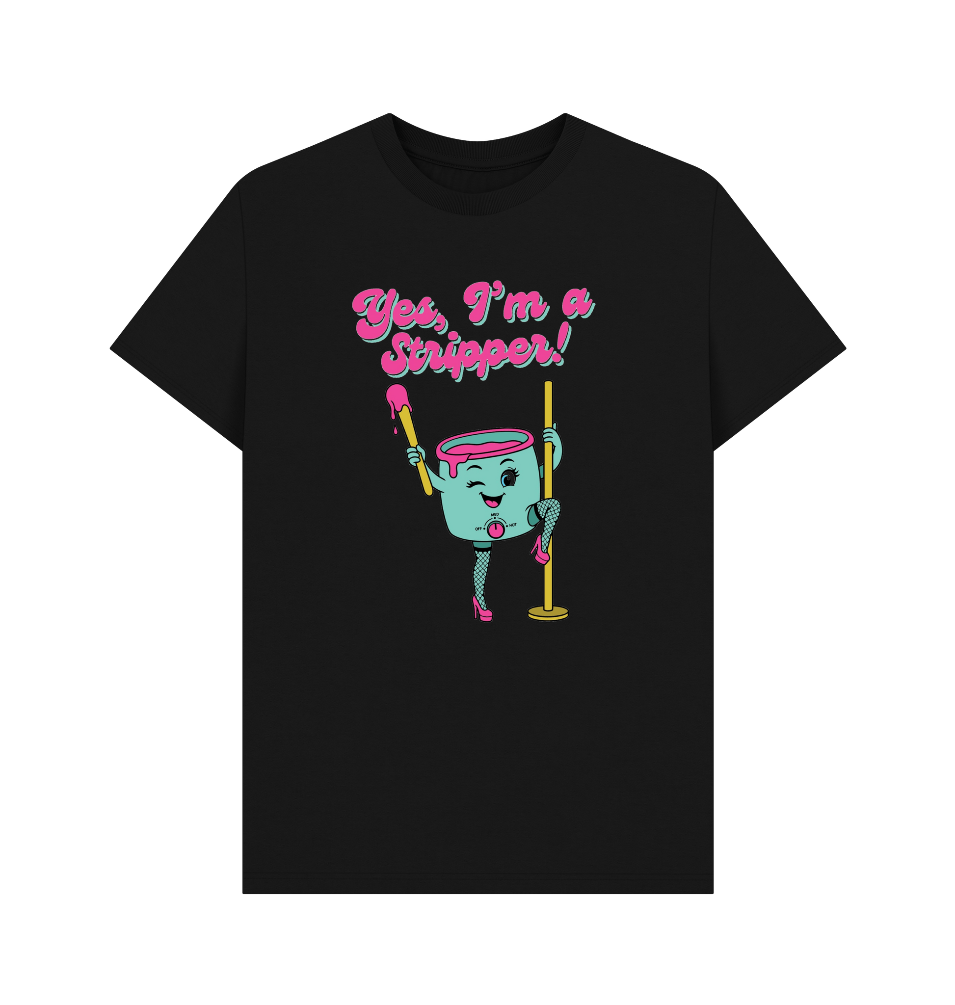 Black Printed T-shirt Front