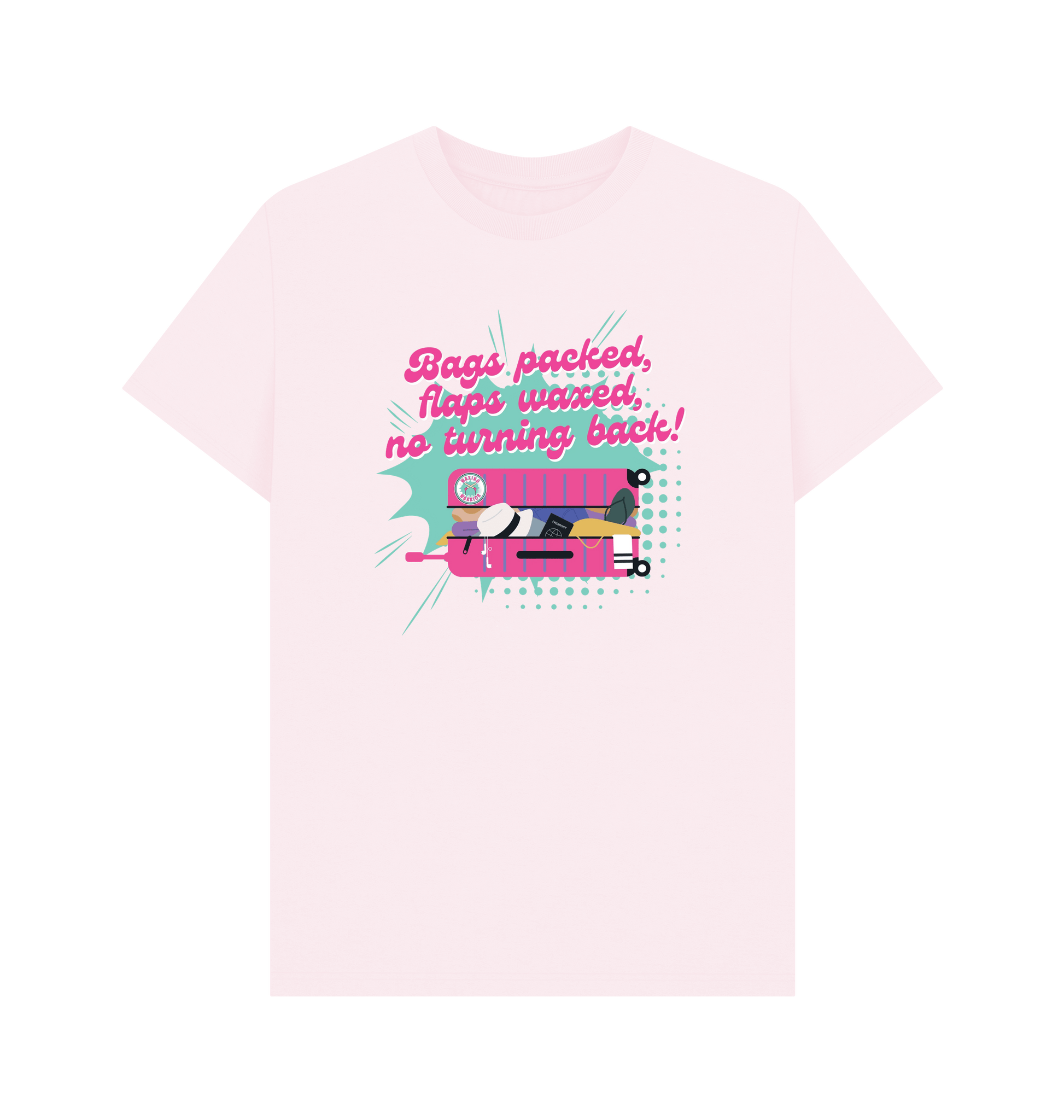Pink Printed T-shirt Front