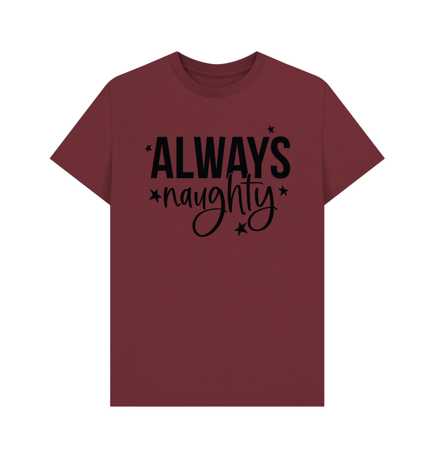 Red Wine Printed T-shirt Front