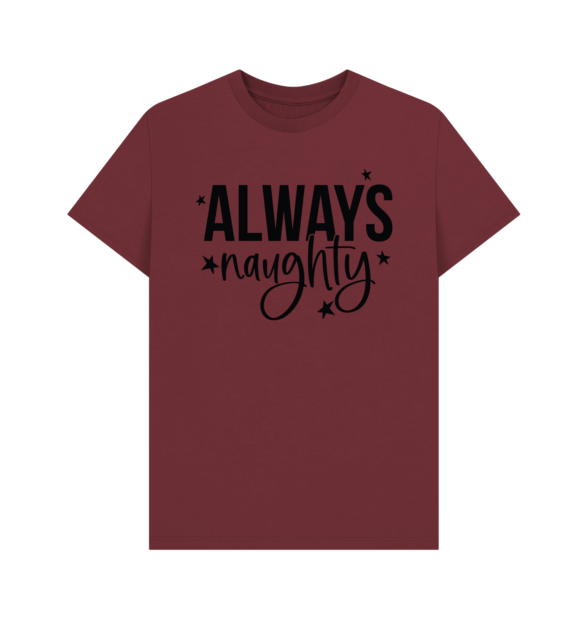 Red Wine Printed T-shirt Front