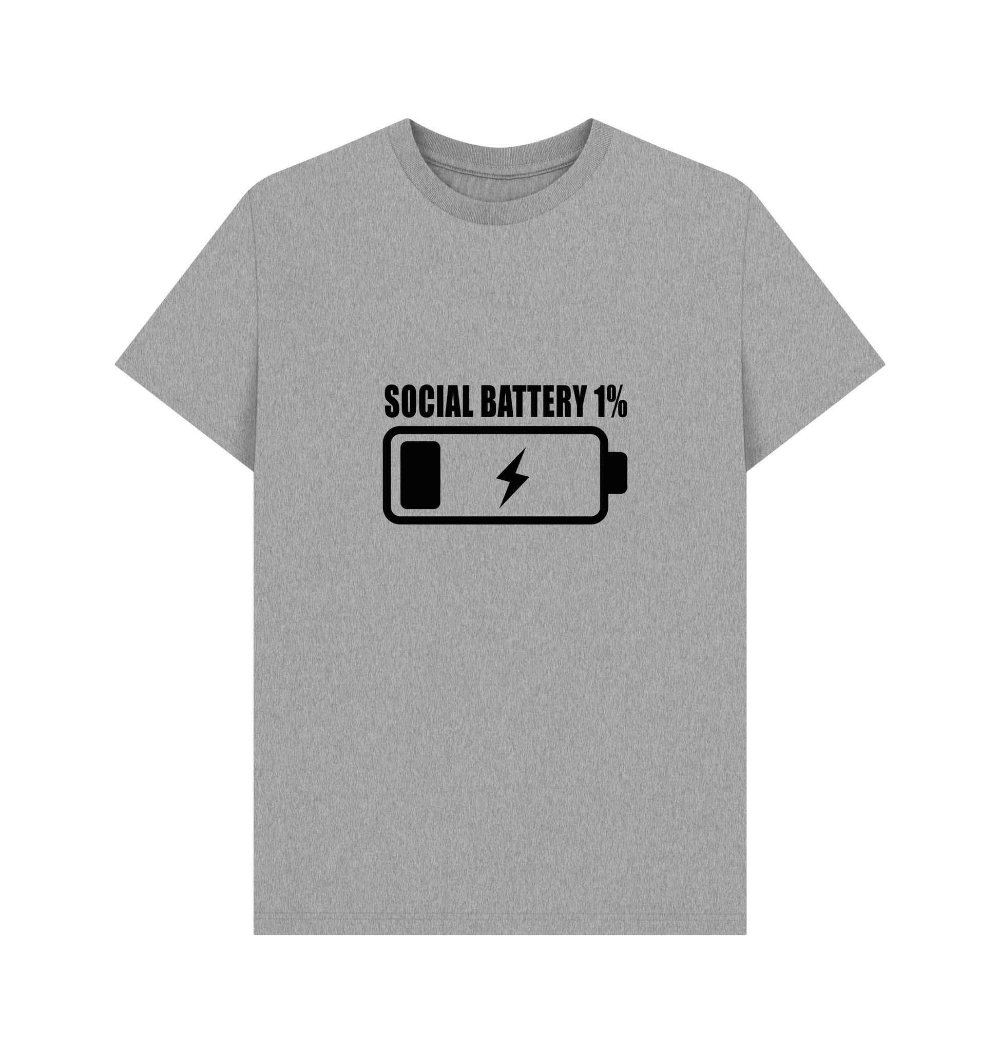 Athletic Grey Printed T-shirt Front