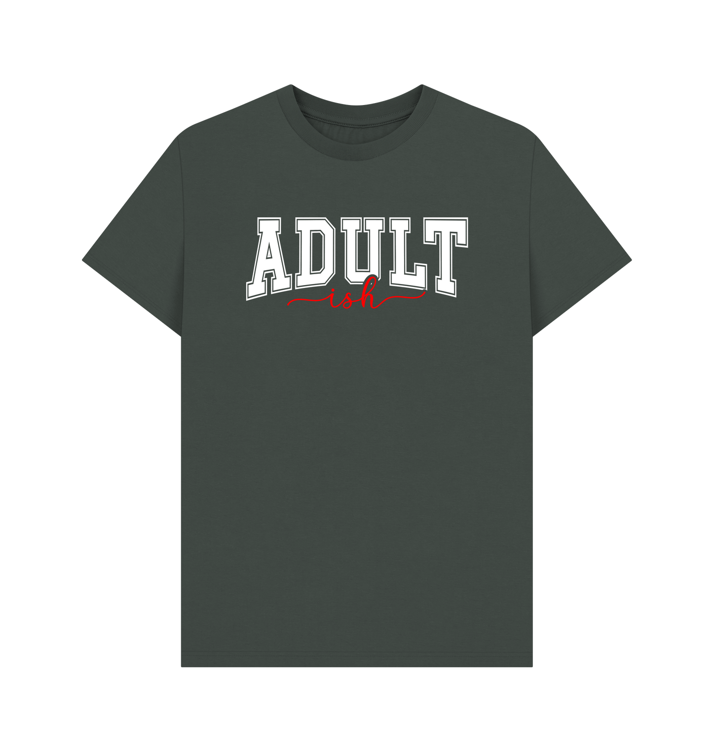 Dark Grey Printed T-shirt Front