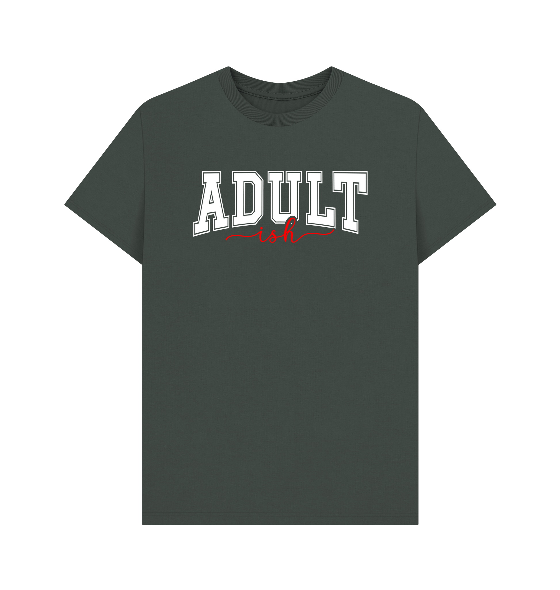 Dark Grey Printed T-shirt Front