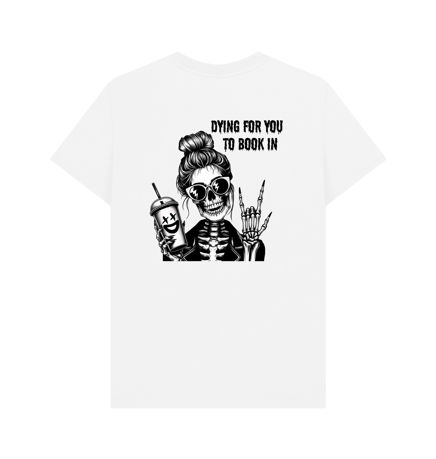 White Printed T-shirt Back