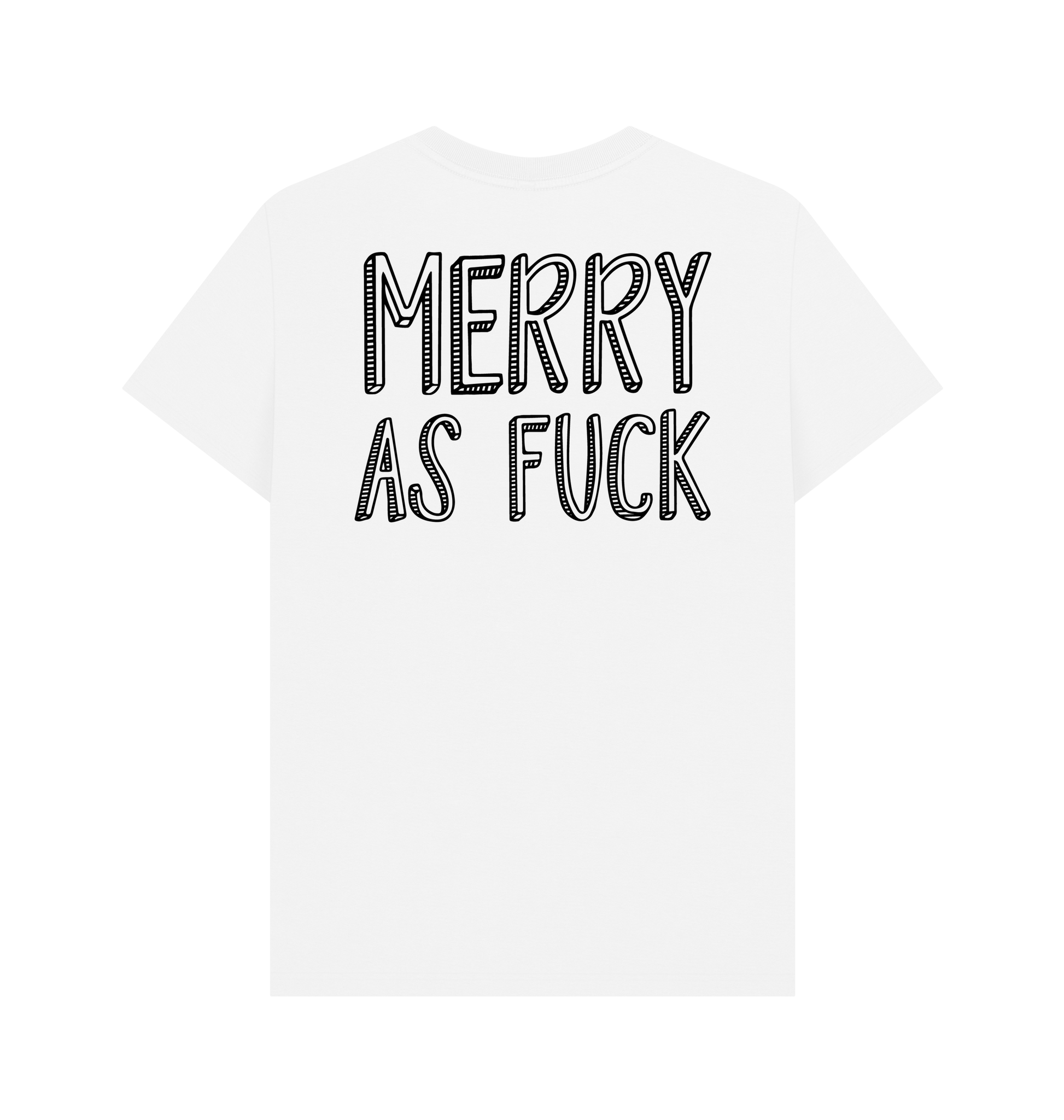 White Printed T-shirt Back