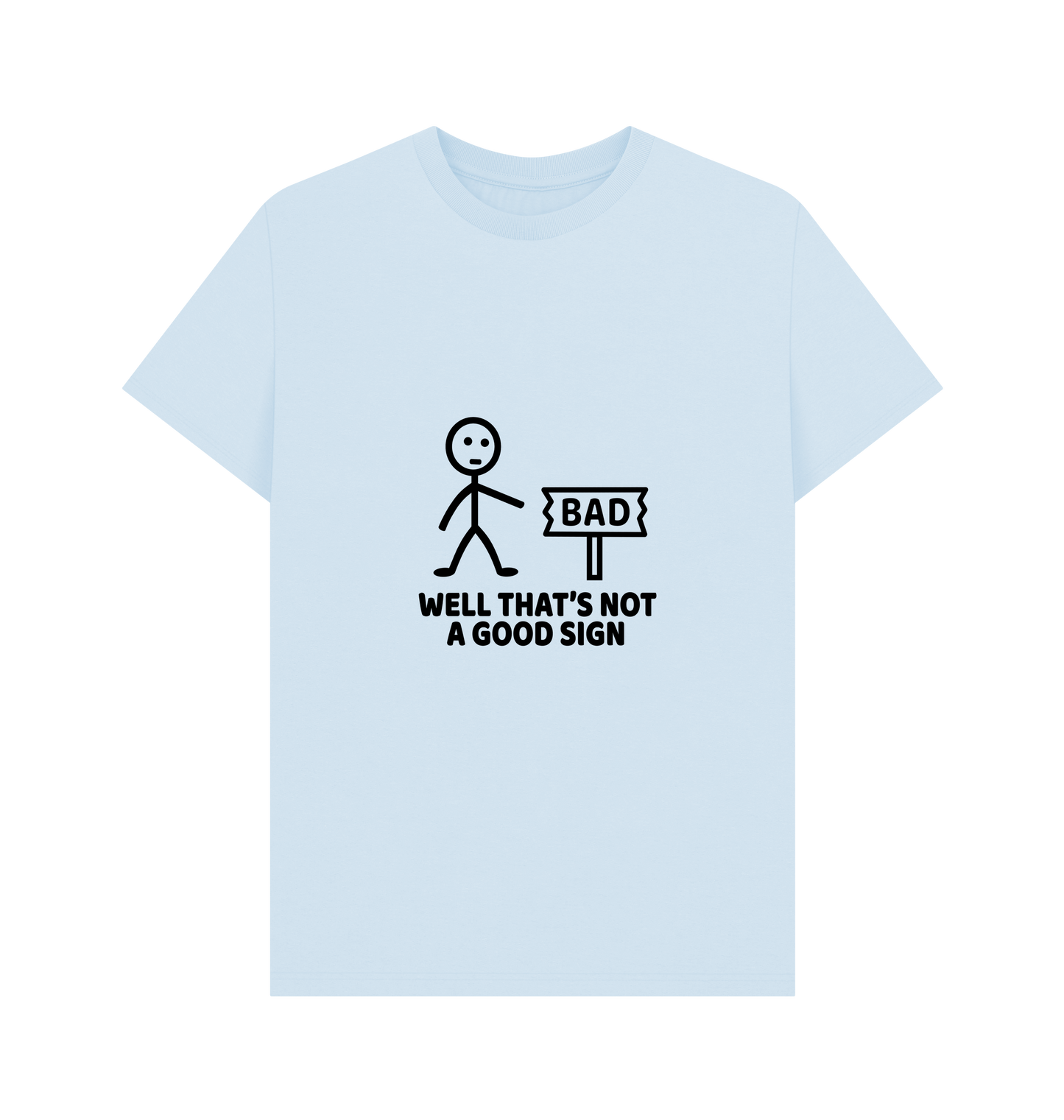 Sky Blue Printed T-shirt Front