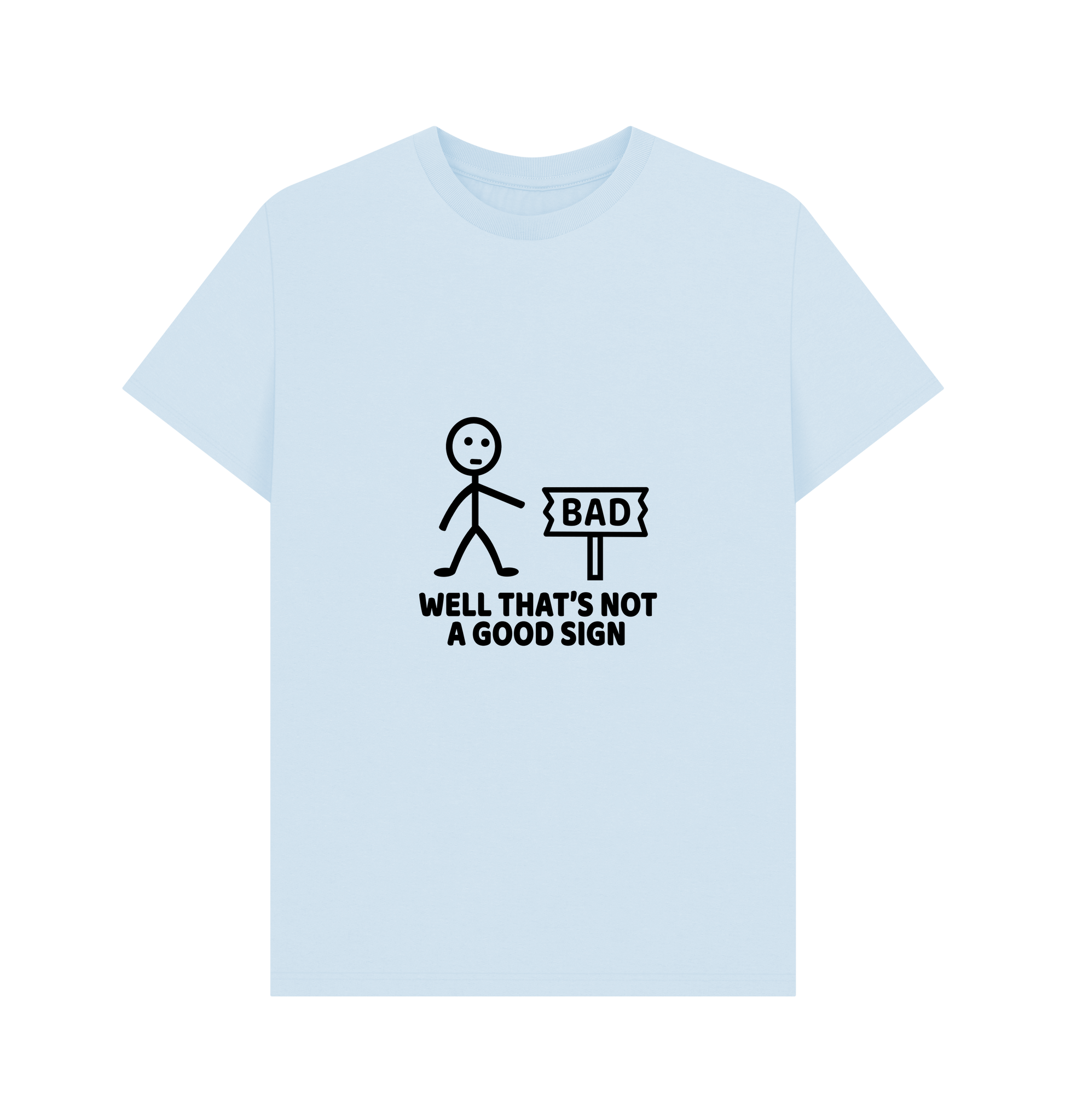 Sky Blue Printed T-shirt Front