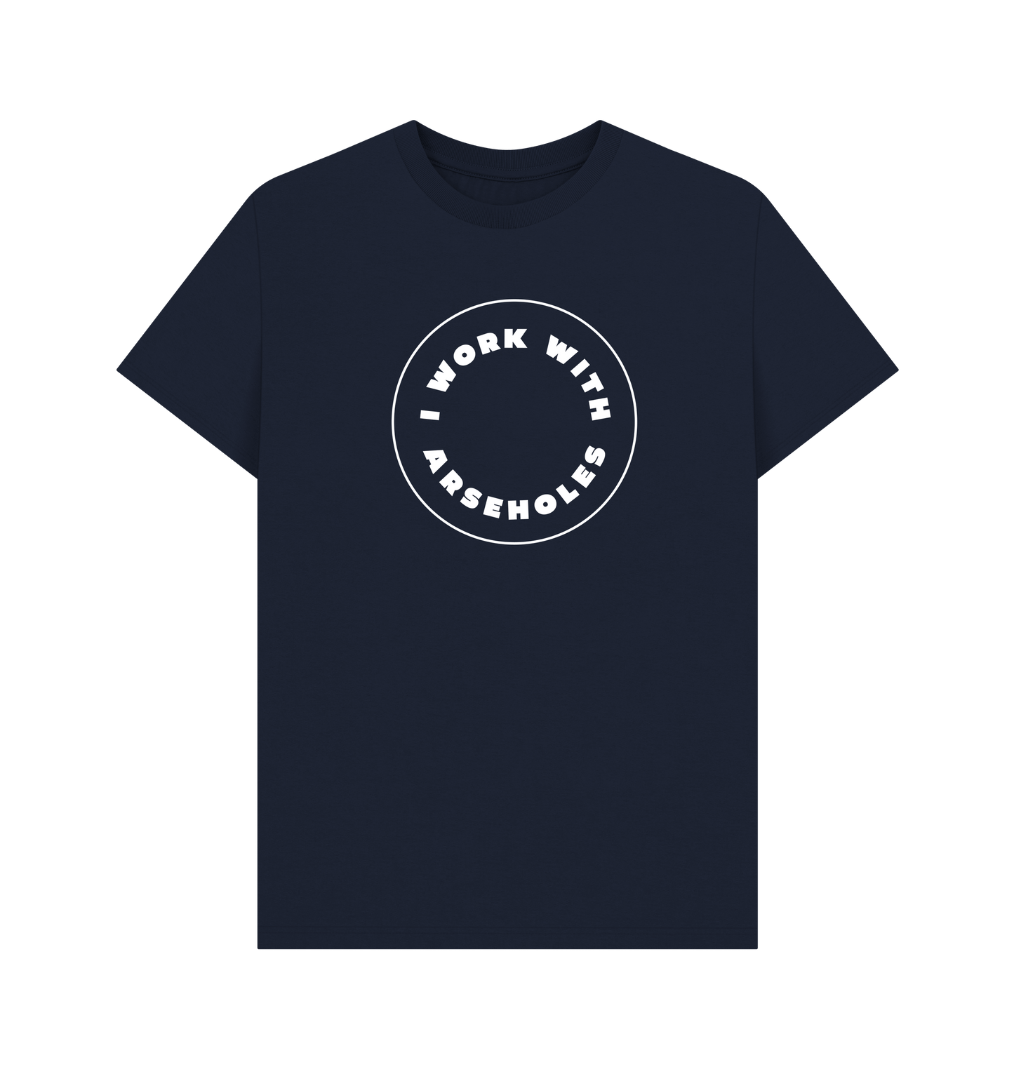 Navy Blue Printed T-shirt Front