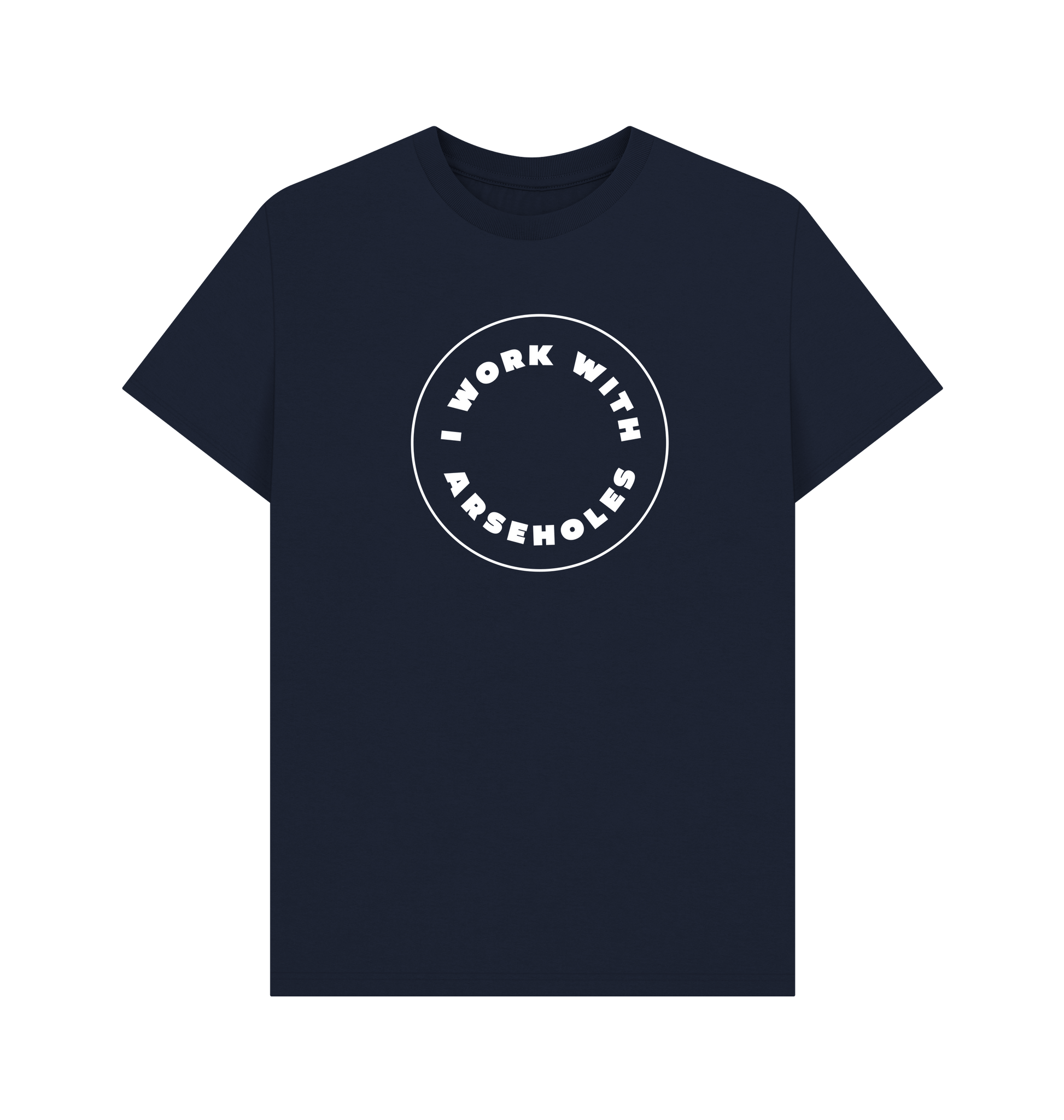 Navy Blue Printed T-shirt Front