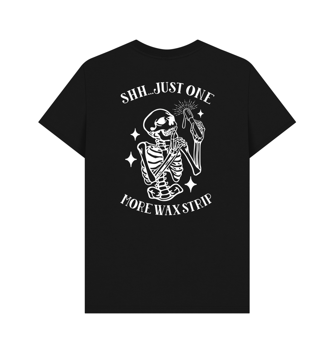 Black BACK DESIGN - JUST ONE MORE STRIP white