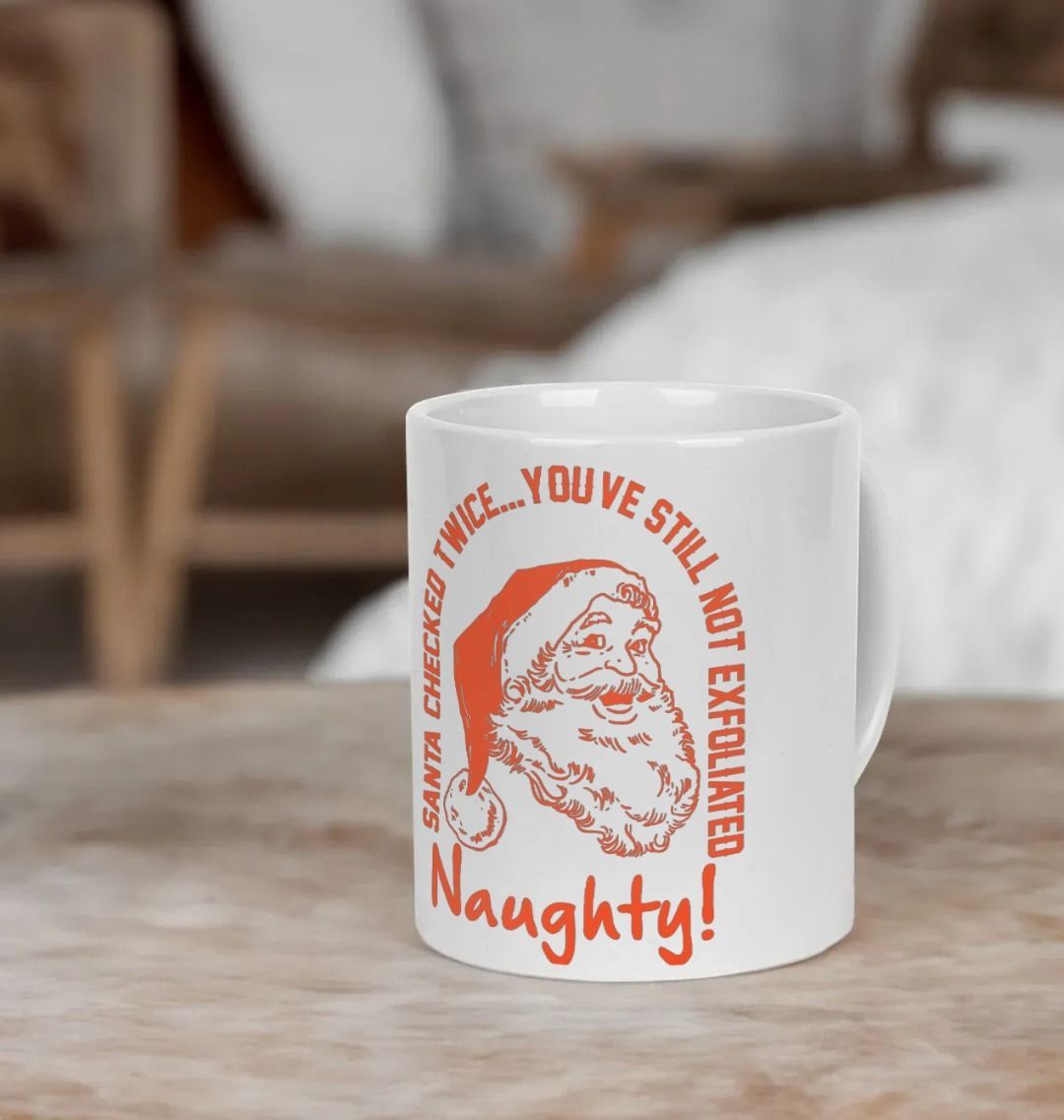 SANTA CHECKED TWICE MUG