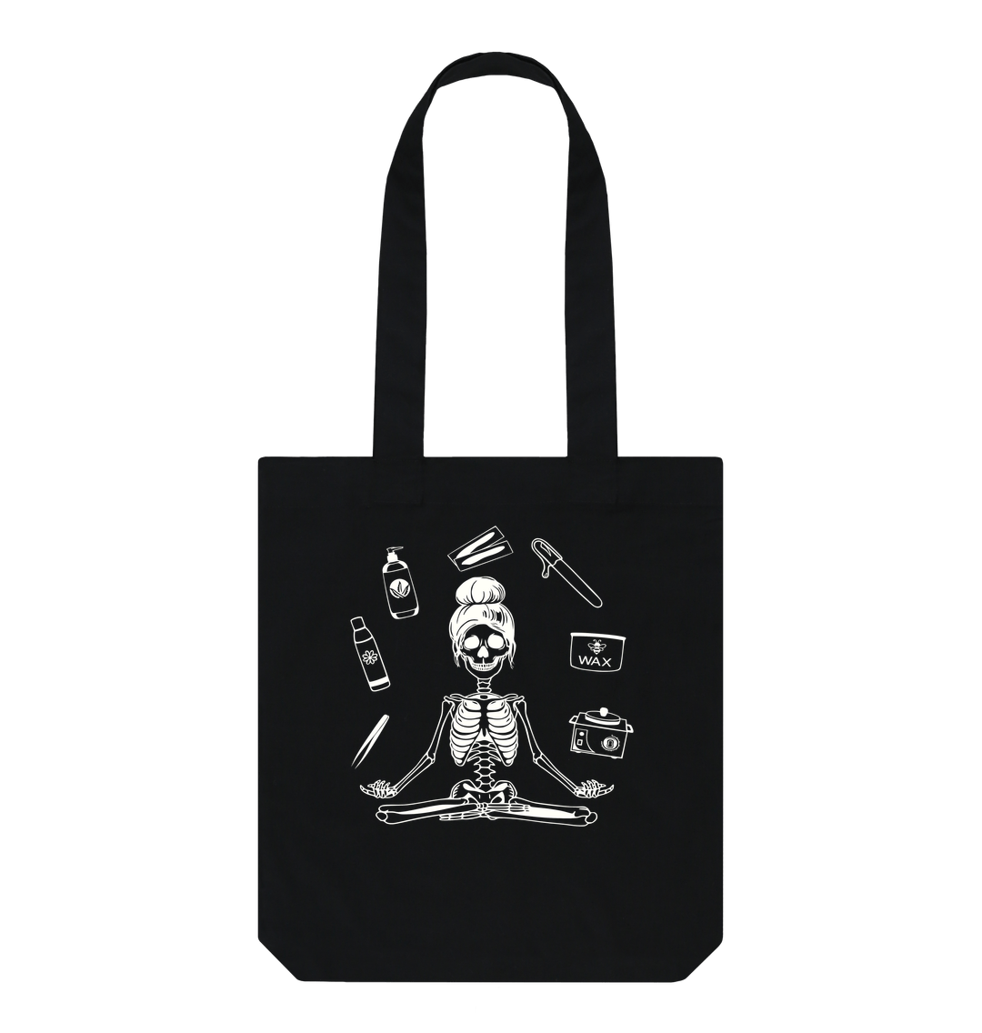 Black Printed Bag Front