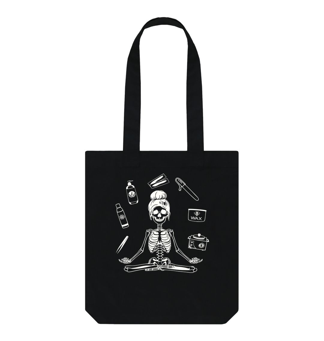 Black WAX SKELETON white BAG