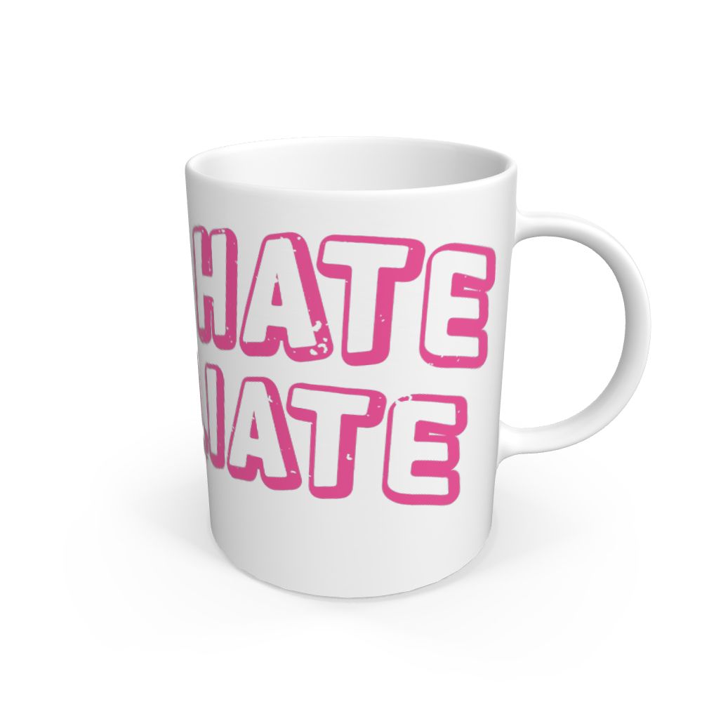 White DON'T HATE EXFOLIATE MUG