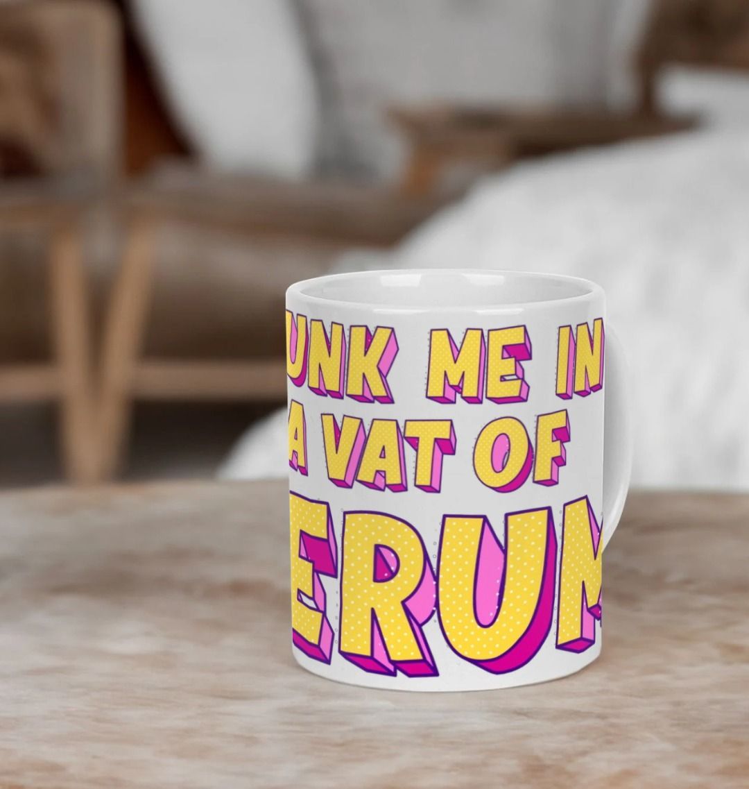 DUNK IN SERUM POP ART MUG