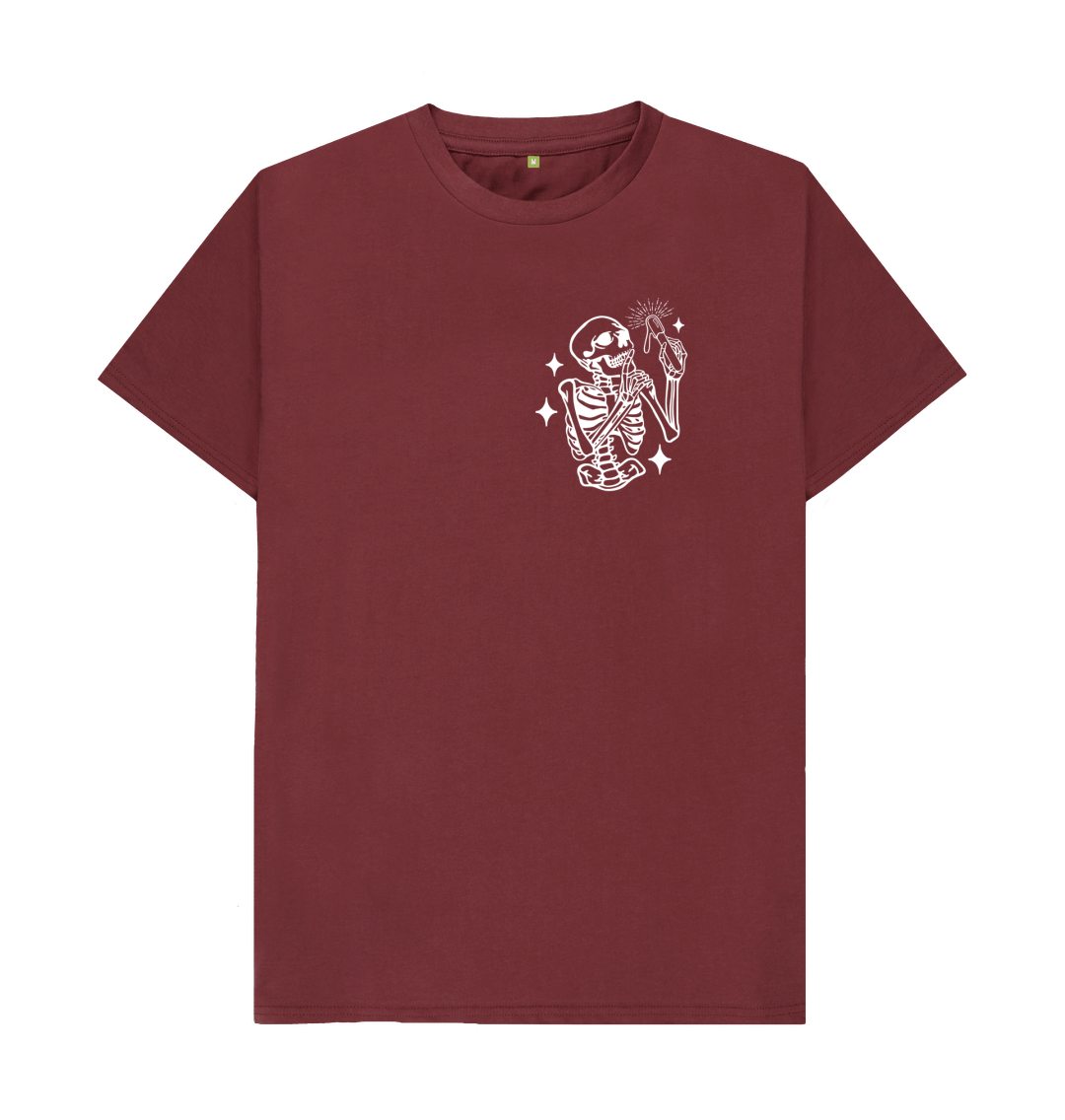 Red Wine Printed T-shirt Front