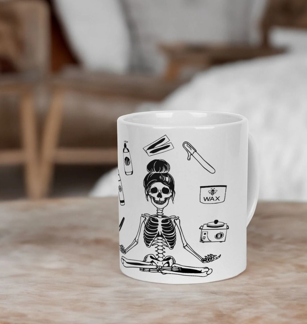 WAX SKELETON MUG