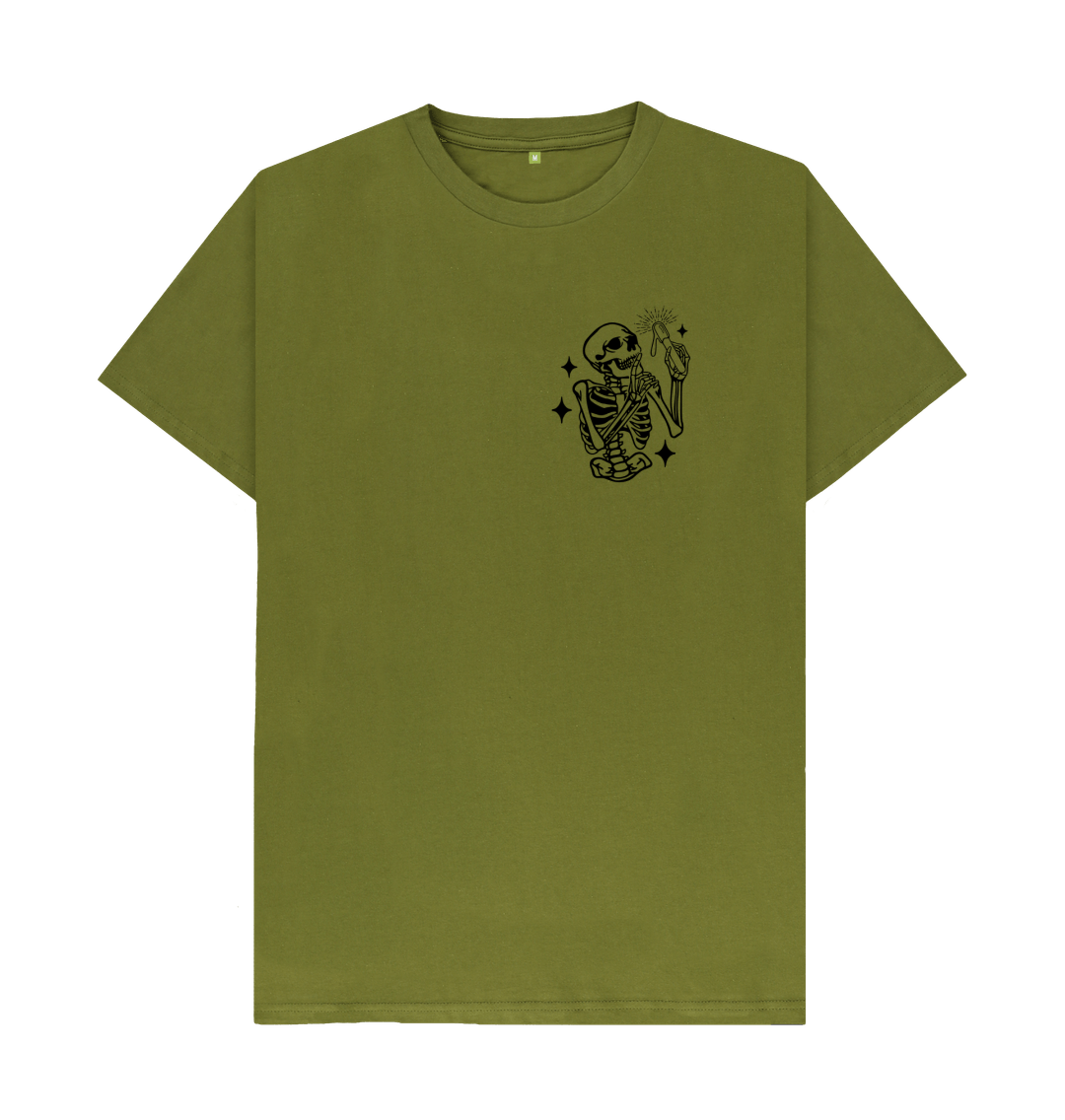 Moss Green Printed T-shirt Front