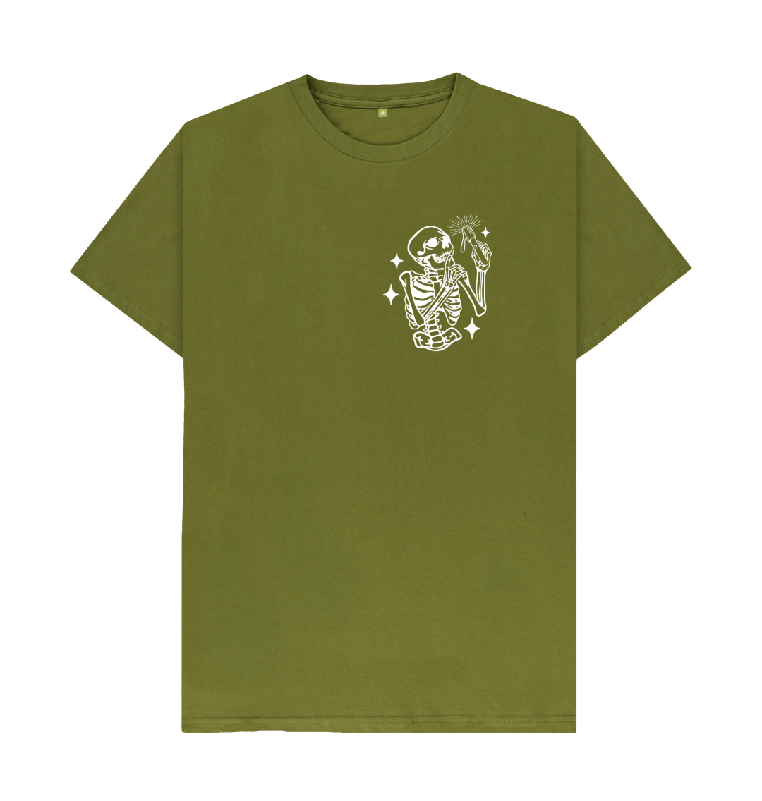Moss Green Printed T-shirt Front