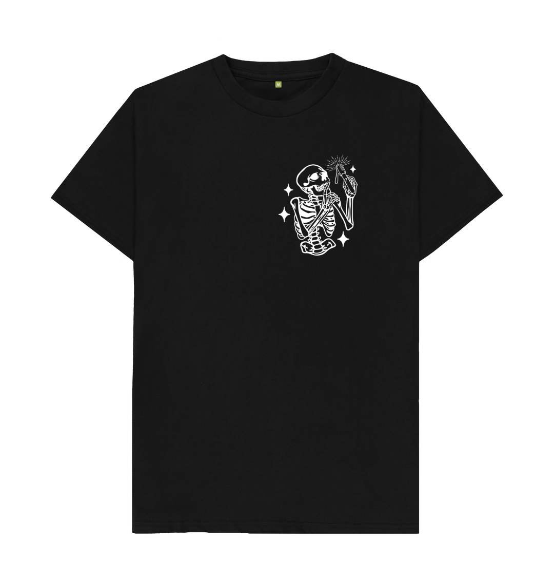 Black Printed T-shirt Front