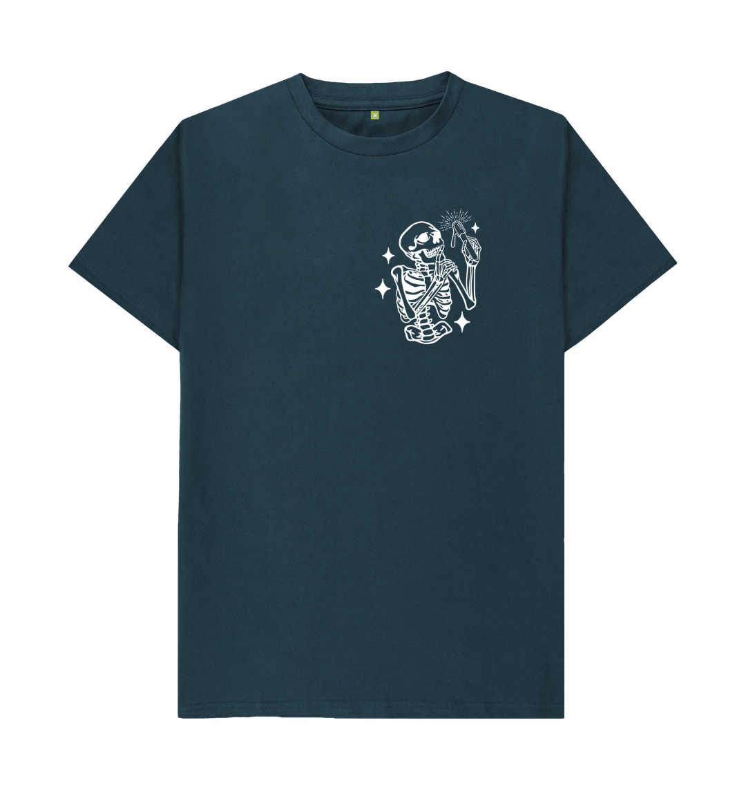 Denim Blue Printed T-shirt Front